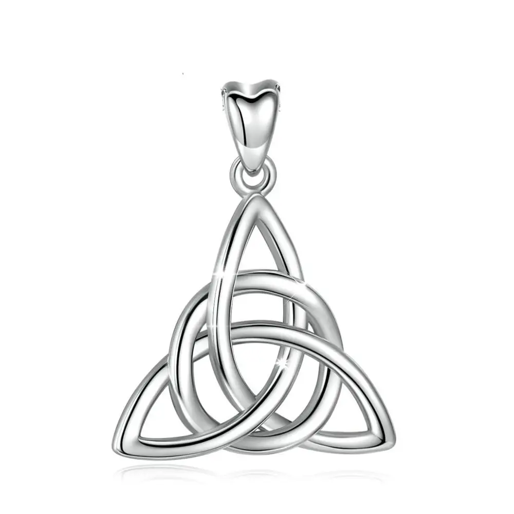 Eudora Real 925 Sterling Silver Triangle Celtics Knot Pendant Neckalce Women Fashion Sliver Jewelry for Birthday Gift Box CYD138 – Image 7
