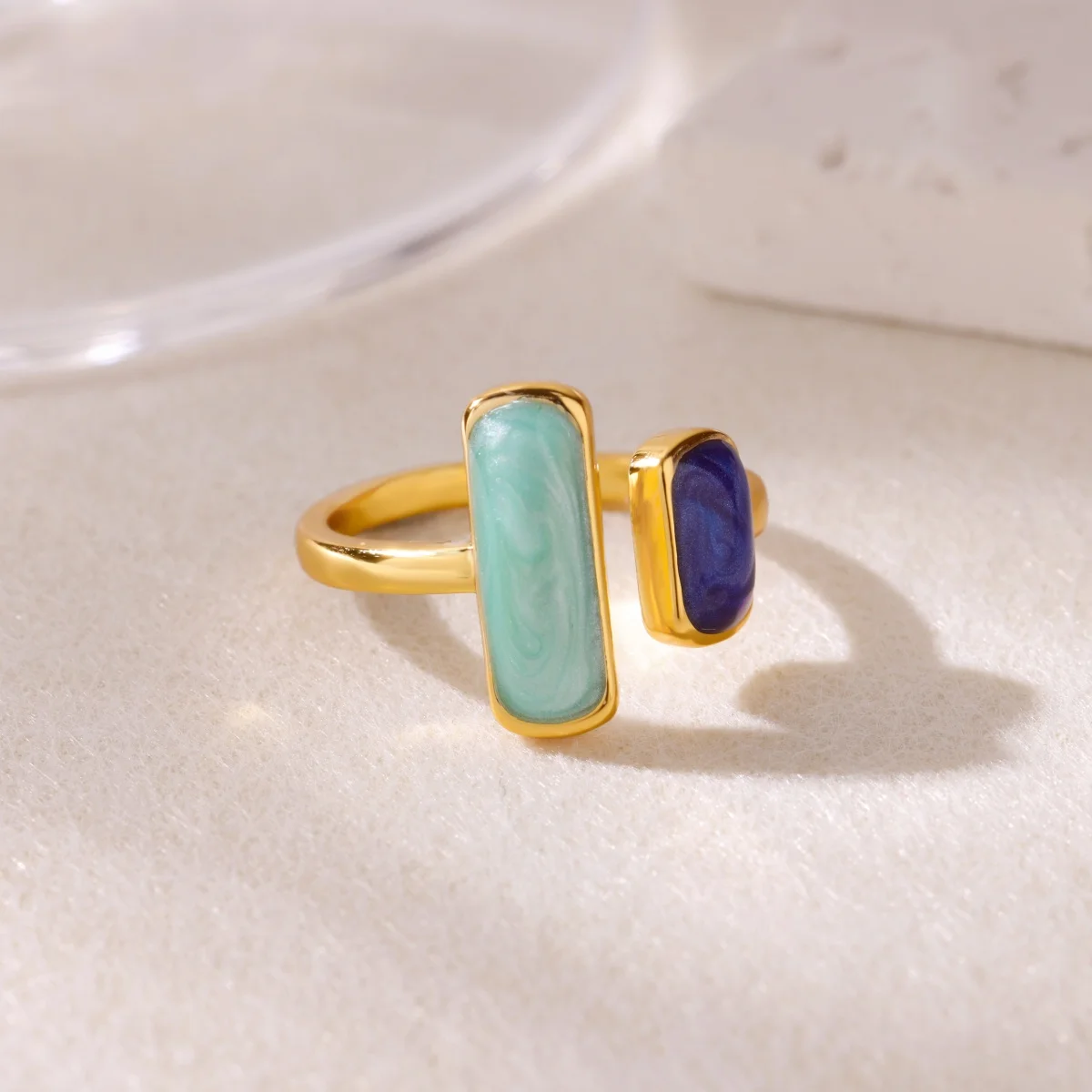 Stainless Steel Hug Snake Rings for Women 18K Gold Plated Geometric Wave Ring Hypoallergenic Waterproof Jewelry Gifts – Image 4