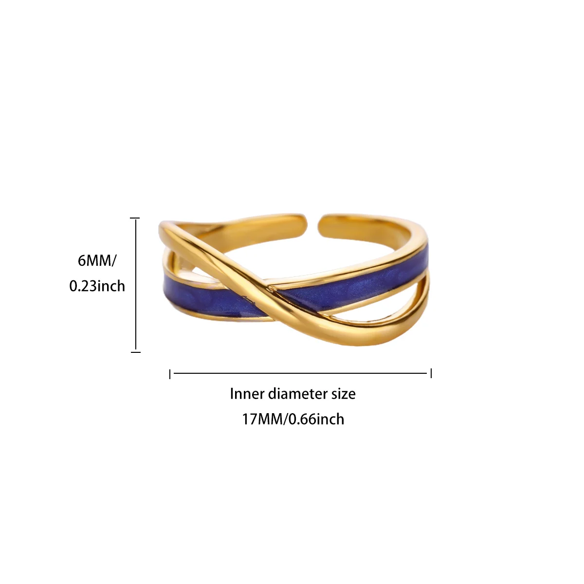 Stainless Steel Hug Snake Rings for Women 18K Gold Plated Geometric Wave Ring Hypoallergenic Waterproof Jewelry Gifts – Image 7