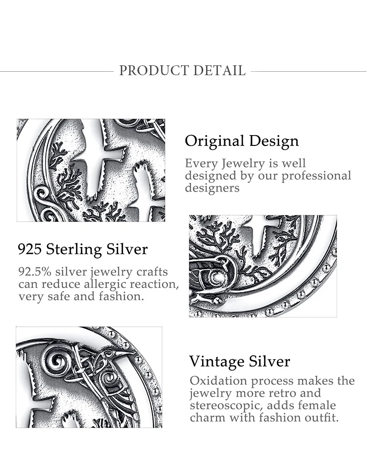 Eudora 925 Sterling Silver Viking Crow Necklace for Man Women Fine Forest Viking Ravens swallow Pendant Personality Jewelry Gift – Image 14