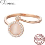 Trumium Genuine 925 Sterling Silver Rotatable Freely Spinning Anti Stress Anxiety Ring For Women Spinner Fidgets Ring